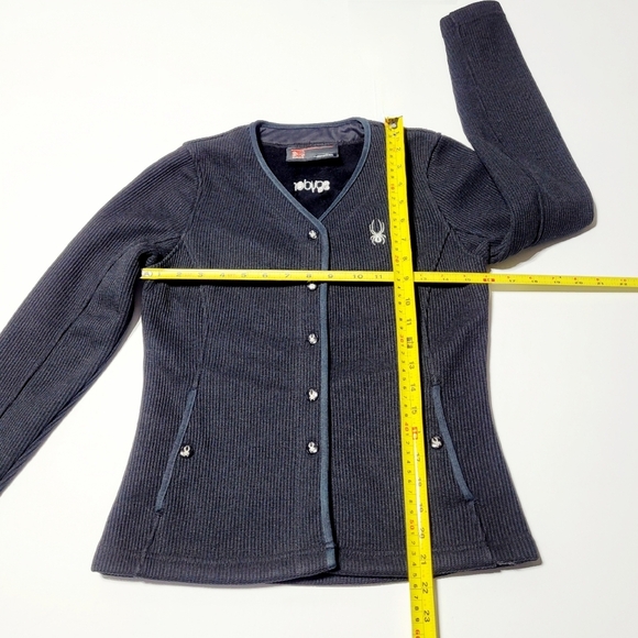Spyder Core Knit & Sherpa Lined Snap Button Sweater Jacket Women's (XS) - Picture 9 of 10